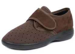 Discount BADER Aerosoft® Flex Stretch-Klettslipper von Jürgen Hirsch® BRAUN