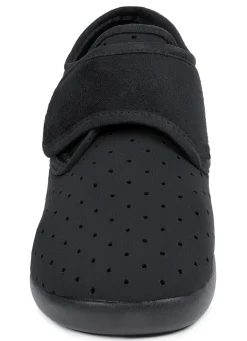 Clearance BADER Aerosoft® Flex Stretch-Klettslipper von Jürgen Hirsch® SCHWARZ