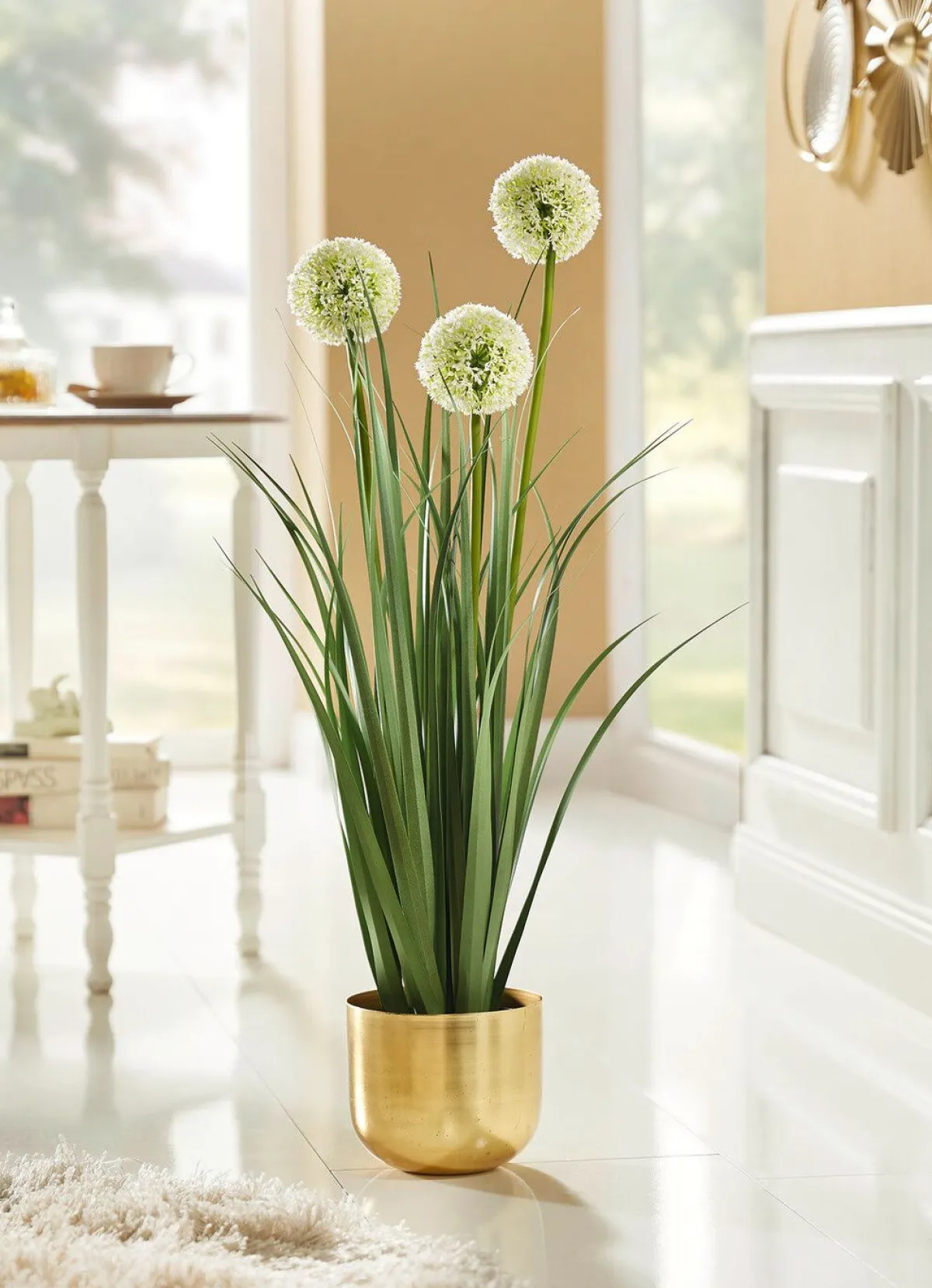 Best BADER Allium-Gesteck im Topf WEISS