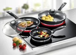 Online BADER Aluguss-Profi-Pfannen-Set, 5-teilig, mit 3-facher Thermo-Keramikbeschichtung SCHWARZ