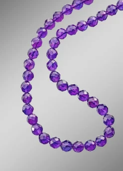 Best BADER Amethyst-Halskette mit facettierten Kugeln