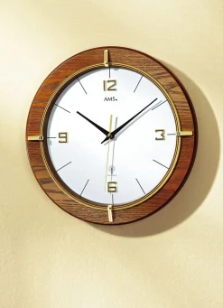 New BADER "AMS" Wanduhr mit Funkuhrwerk