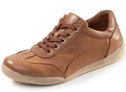 Hot ANDREA CONTI , bequeme Damen-Sneaker, Weite G, mit herausnehmbarem Fußbett COGNAC