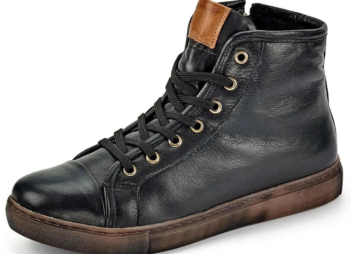Clearance BADER Andrea Conti, klassiche Damen-Stiefeletten, Winterschuhe, mit herausnehmbarem Fußbett SCHWARZ