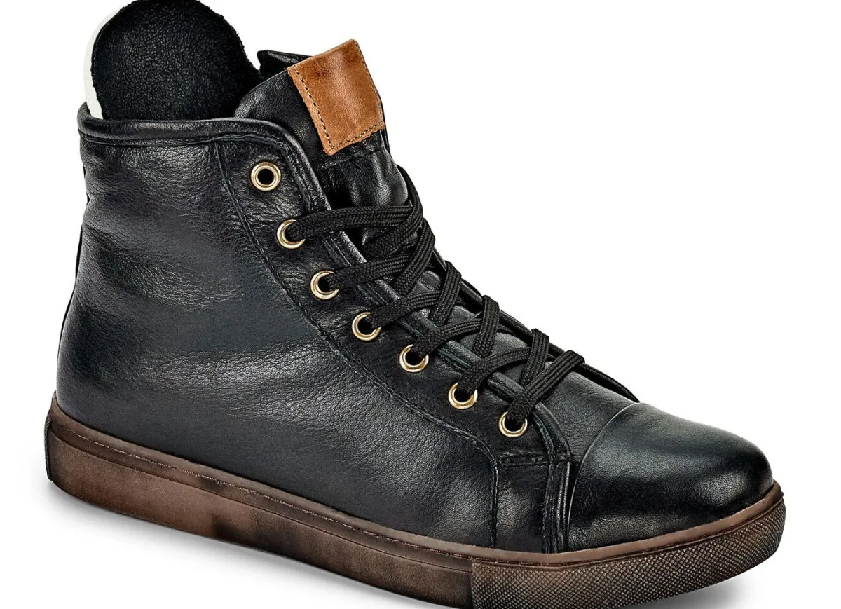 Clearance BADER Andrea Conti, klassiche Damen-Stiefeletten, Winterschuhe, mit herausnehmbarem Fußbett SCHWARZ