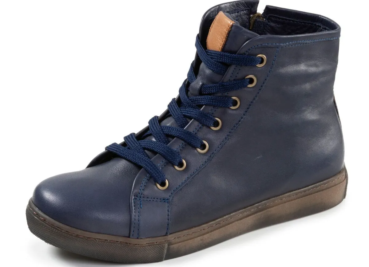 Clearance BADER Andrea Conti, klassiche Damen-Stiefeletten, Winterschuhe, mit herausnehmbarem Fußbett MARINE