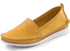Online BADER Andrea Conti, klassische Damen-Slipper, Weite G, mit herausnehmbarem Fußbett GELB