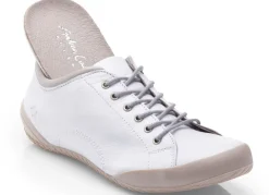 Online BADER Andrea Conti, klassische Damen-Schnürschuhe, mit herausnehmbarem Lederfußbett WEISS