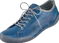 Hot BADER Andrea Conti, klassische Damen-Schnürschuhe, mit herausnehmbarem Lederfußbett JEANSBLAU