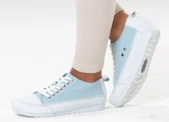 Hot ANDREA CONTI , leichte Damen-Sneaker, Weite G, mit herausnehmbarem Fußbett HELLBLAU
