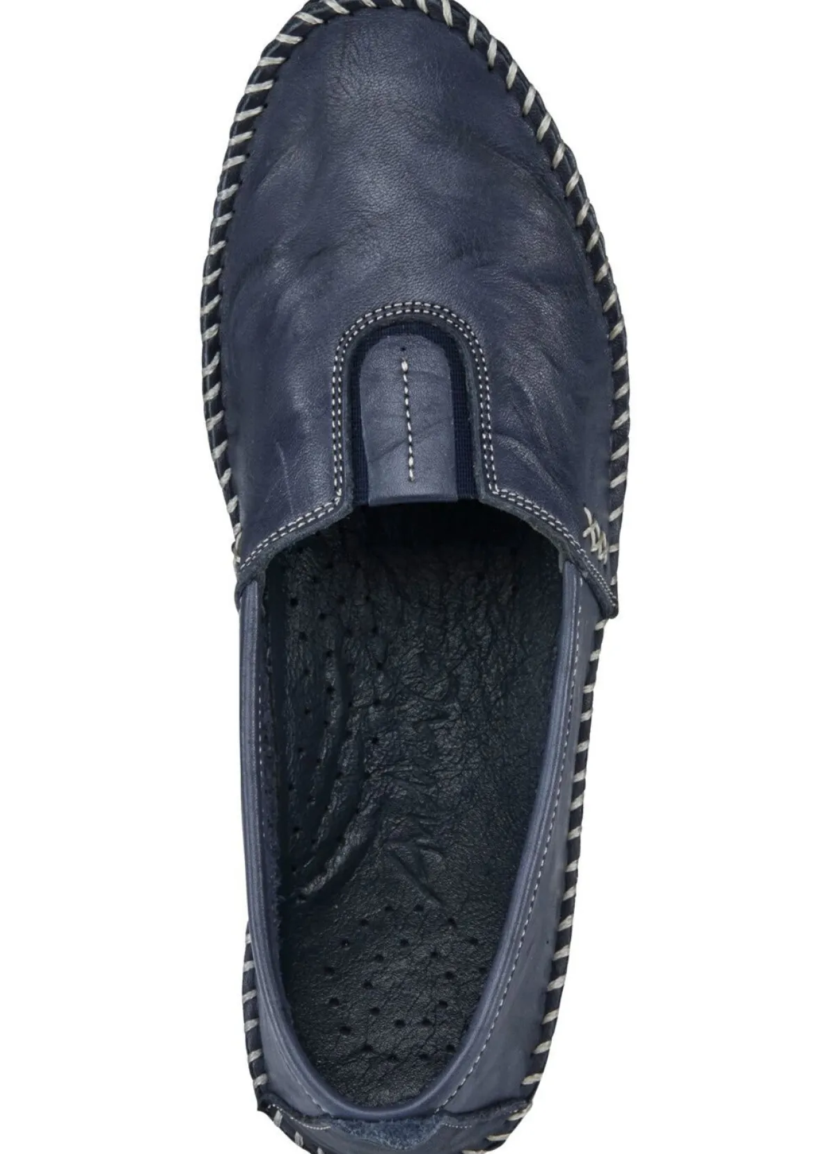 BADER Andrea Conti, leichte Damen-Slipper, mit Gummizug MARINE
