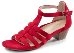 Hot ANDREA CONTI , modische Damen-Sandaletten, Weite G, mit Gummizug ROT