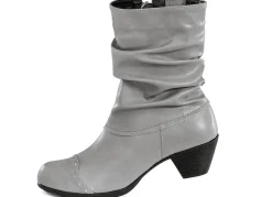 Outlet BADER Andrea Conti, modische Damen-Stiefeletten, Winterschuhe, mit Reißverschluss GRAFIT