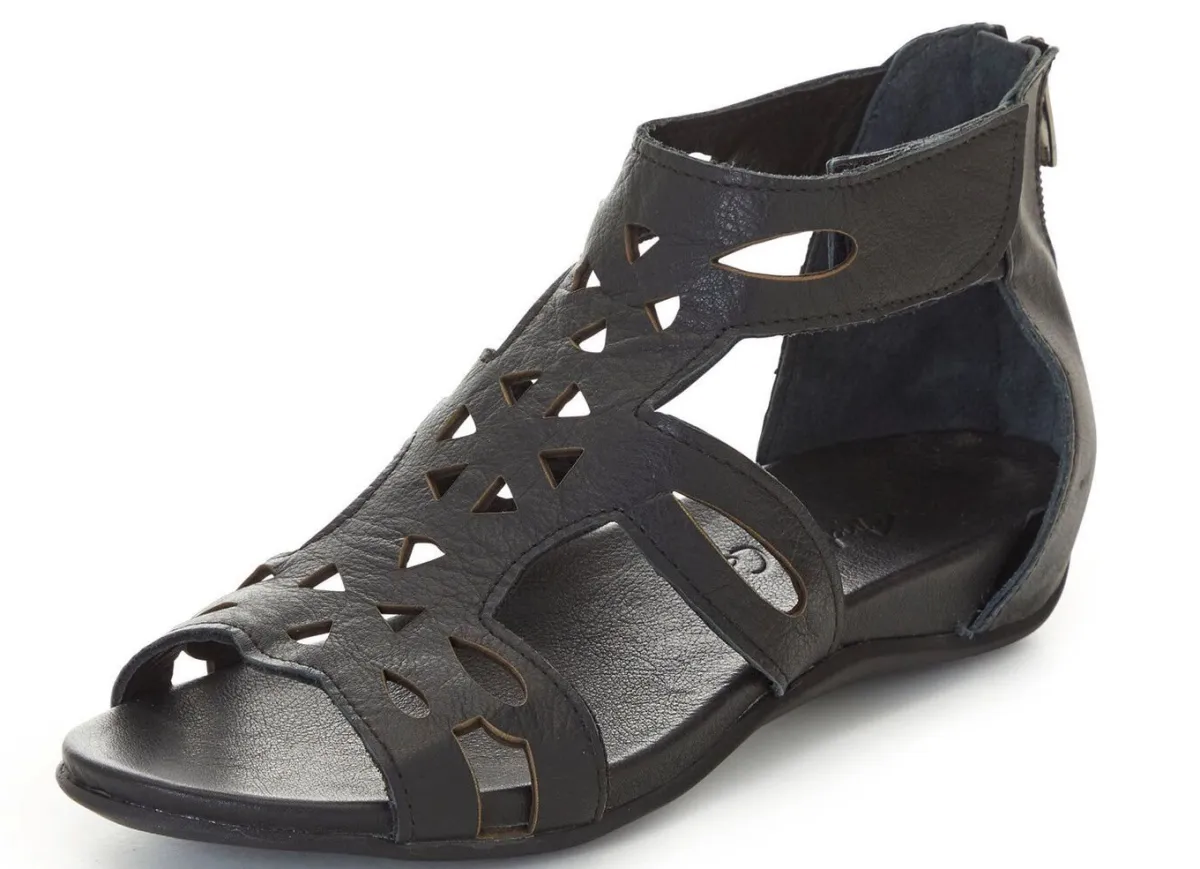 Sale BADER Andrea Conti, modische Damen-Sandalen, aus Leder SCHWARZ