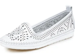 Sale ANDREA CONTI Mokassin-Slipper aus Rind-Nappaleder WEISS