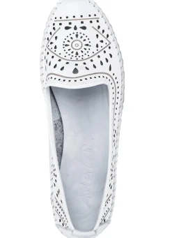 Sale ANDREA CONTI Mokassin-Slipper aus Rind-Nappaleder WEISS