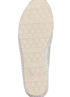 Sale BADER Andrea Conti Mokassin-Slipper mit frechen Lederblüten WEISS