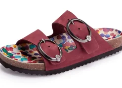 Discount ANDREA CONTI Pantolette mit bunt bedrucktem Lederfußbett BORDEAUX