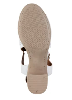 BADER Andrea Conti Sandalette mit Zier-Perforation WEISS