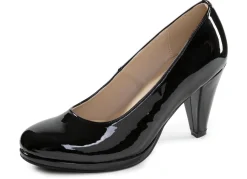 Outlet ANDREA CONTI , schicke Damen-Pumps, aus glänzendem Lackmaterial SCHWARZ
