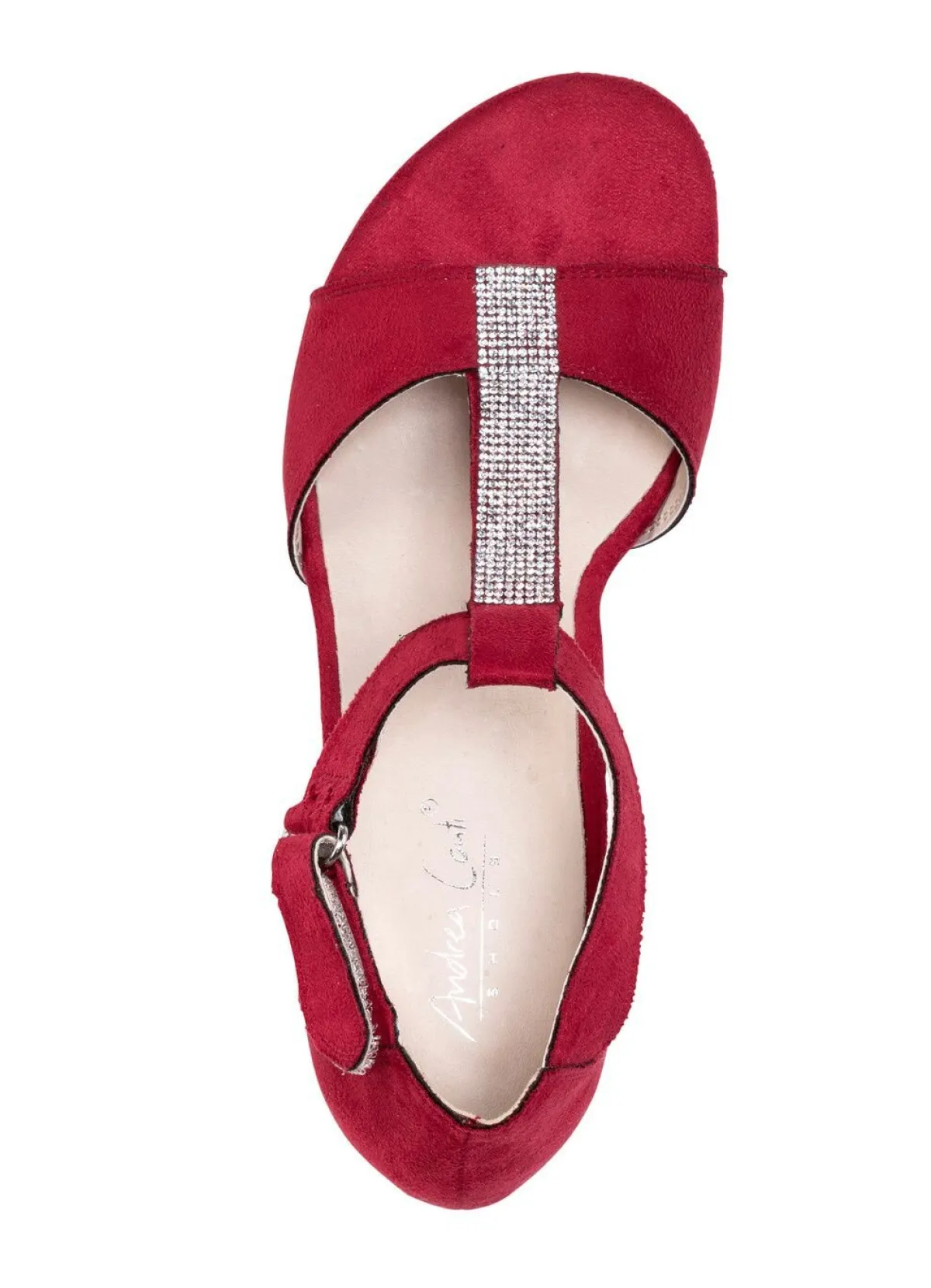 New BADER Andrea Conti, schicke Damen-Sandaletten, mit Klettspange ROT