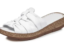 Best ANDREA CONTI Schlauchriemchen-Pantolette aus Nappaleder WEISS