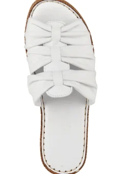 Best ANDREA CONTI Schlauchriemchen-Pantolette aus Nappaleder WEISS