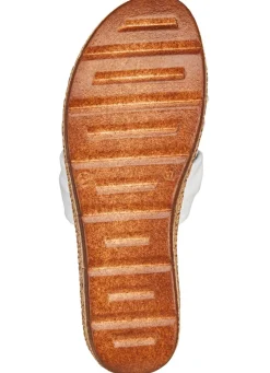 Best ANDREA CONTI Schlauchriemchen-Pantolette aus Nappaleder WEISS