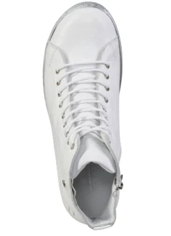 Clearance ANDREA CONTI Schnür-Bootie aus fein genarbtem Nappaleder WEISS