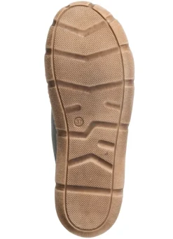 ANDREA CONTI Schnür-Bootie mit Schaftrand aus kariertem Textil SCHWARZ-BRAUN