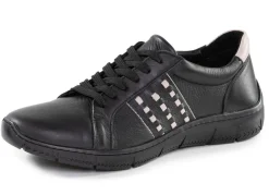New ANDREA CONTI Schnürschuh aus Nappaleder mit Kontrastdurchzügen SCHWARZ