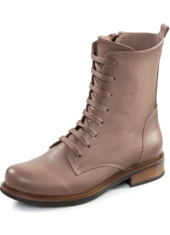 Clearance ANDREA CONTI Schnür-Stiefelette aus Rind-Nappaleder TAUPE