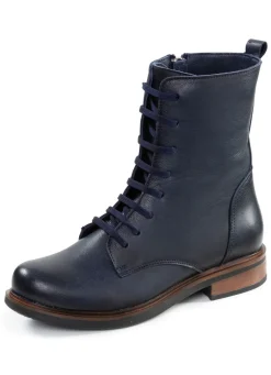 Clearance ANDREA CONTI Schnür-Stiefelette aus Rind-Nappaleder MARINE