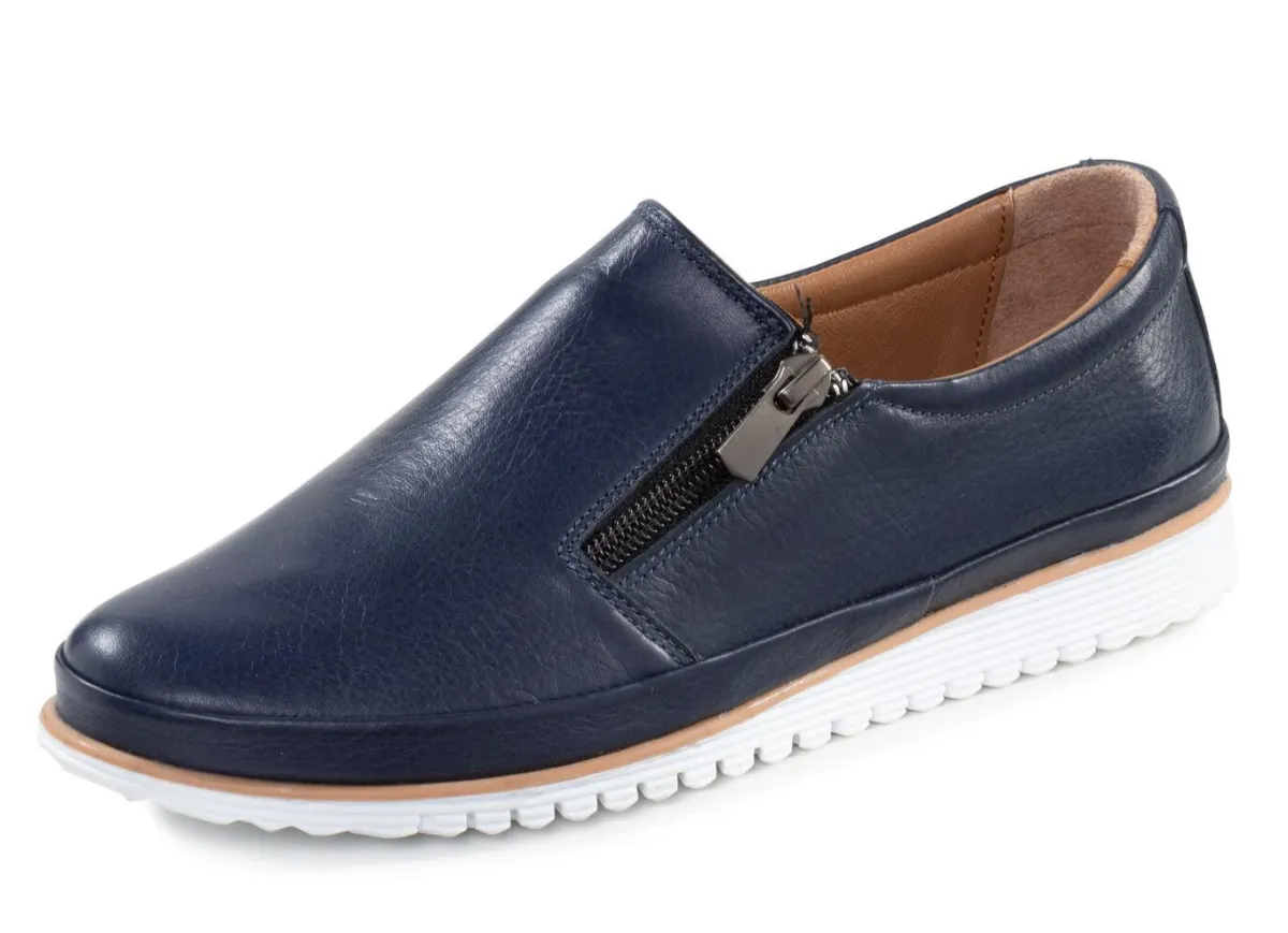 Sale ANDREA CONTI Slipper aus Nappaleder MARINE