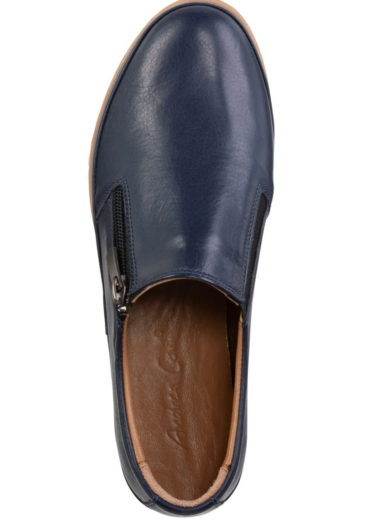 Sale ANDREA CONTI Slipper aus Nappaleder MARINE