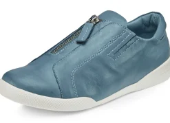 Discount ANDREA CONTI Slipper mit praktischem Reißverschluss BLEU