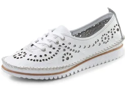 New ANDREA CONTI , sommerliche Damen-Schnürschuhe, Weite G, mit herausnehmbarem Fußbett WEISS