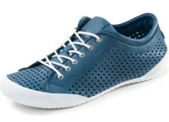 Outlet BADER Andrea Conti, sommerliche Damen-Schnürschuhe, mit herausnehmbarem Fußbett BLAU