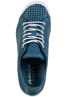 Outlet BADER Andrea Conti, sommerliche Damen-Schnürschuhe, mit herausnehmbarem Fußbett BLAU