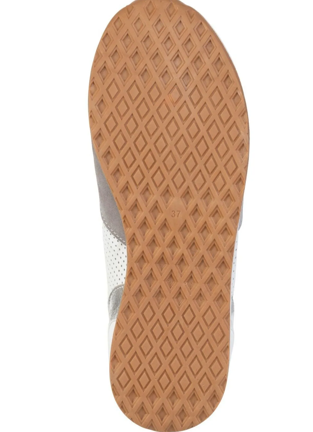 Sale ANDREA CONTI , sommerliche Damen-Sneaker, Weite G, mit herausnehmbarem Fußbett WEISS-GRAU