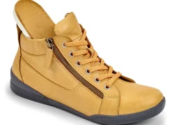 Sale ANDREA CONTI , sportive Damen-Boots, mit herausnehmbarem Fußbett SENFGELB