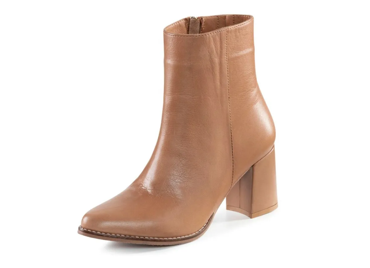 Outlet ANDREA CONTI Stiefelette mit seitlich eingesetztem Gummizug COGNAC