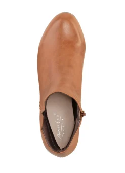 Outlet ANDREA CONTI , trendige Damen-Stiefeletten, mit Reißverschluss COGNAC