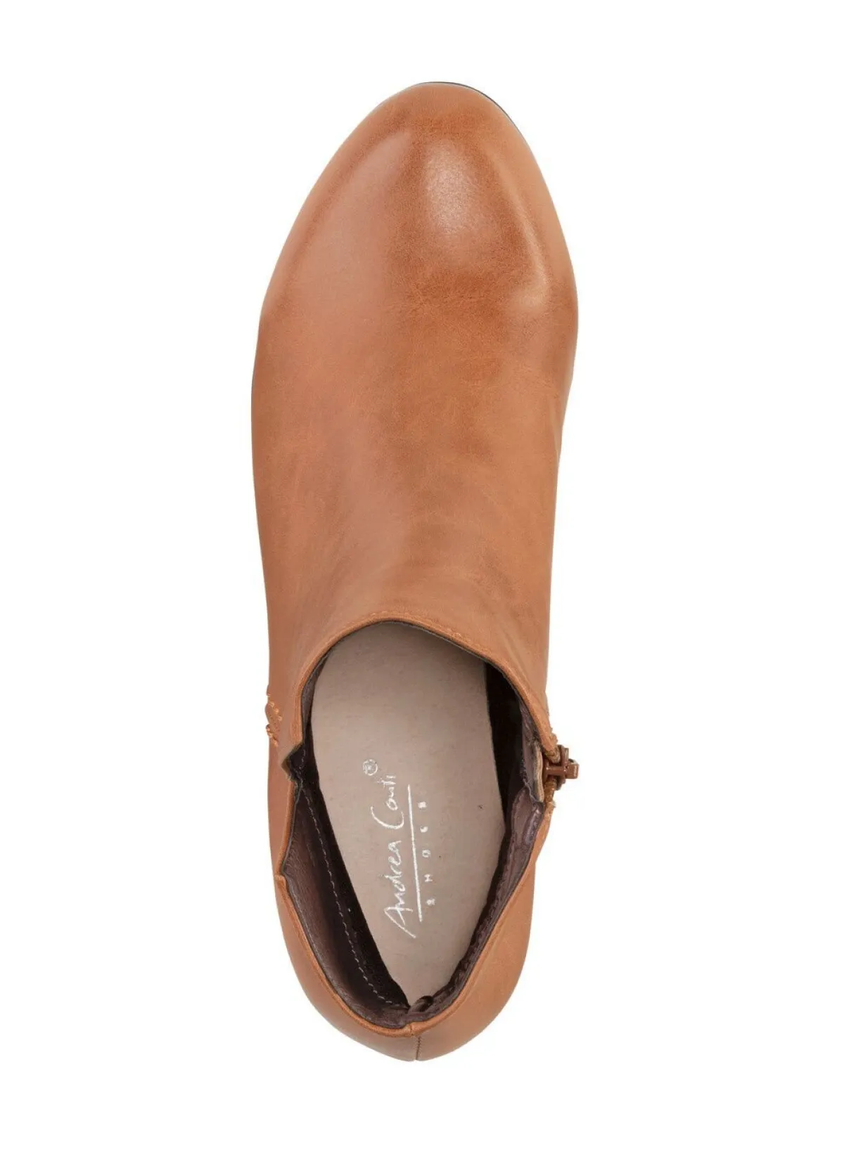 Outlet ANDREA CONTI , trendige Damen-Stiefeletten, mit Reißverschluss COGNAC