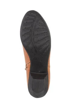 Outlet ANDREA CONTI , trendige Damen-Stiefeletten, mit Reißverschluss COGNAC