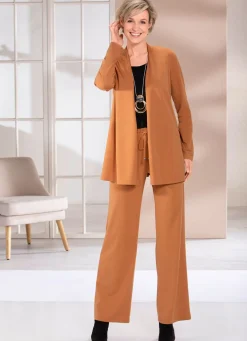 Discount BADER Angesagte Hose in modischer Weite CAMEL