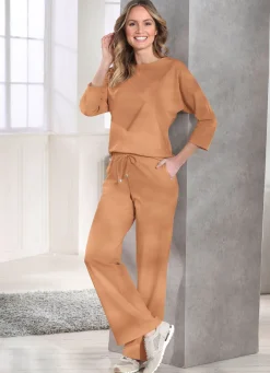 Discount BADER Angesagte Hose in modischer Weite CAMEL