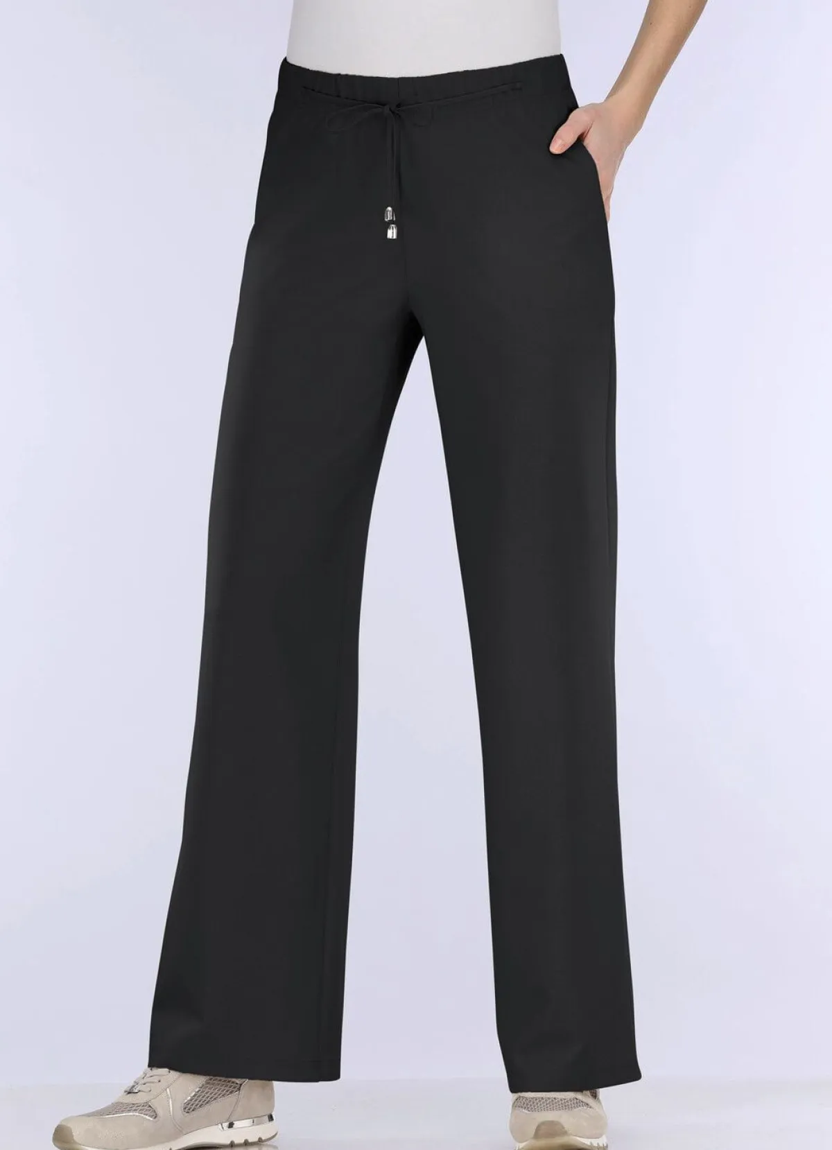 Sale BADER Angesagte Hose in modischer Weite SCHWARZ