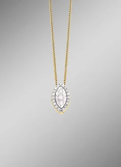 Clearance BADER Anhänger mit 3 Brillanten, 20 Diamanten und Ankerkette