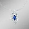 Best BADER Anhänger mit Brillanten und echter blaue Safir